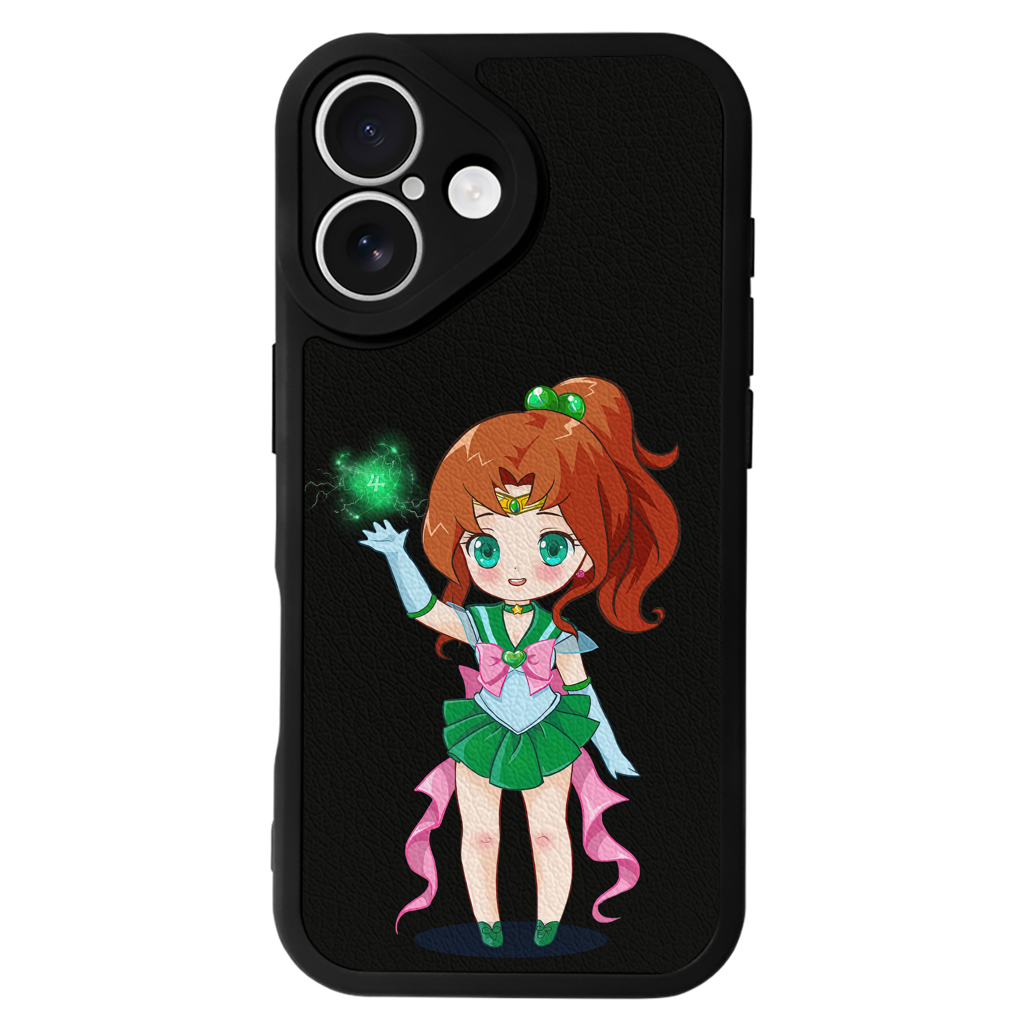 （画像用） 美少女戦士セーラームーン 木野 まこと きの まこと Sailor Moon Kino Makoto （セーラージュピター；Sailor Jupiter） 【iPhone 16シリーズ対応】シリコンスマホケース（レザー調） 材質：シリコン